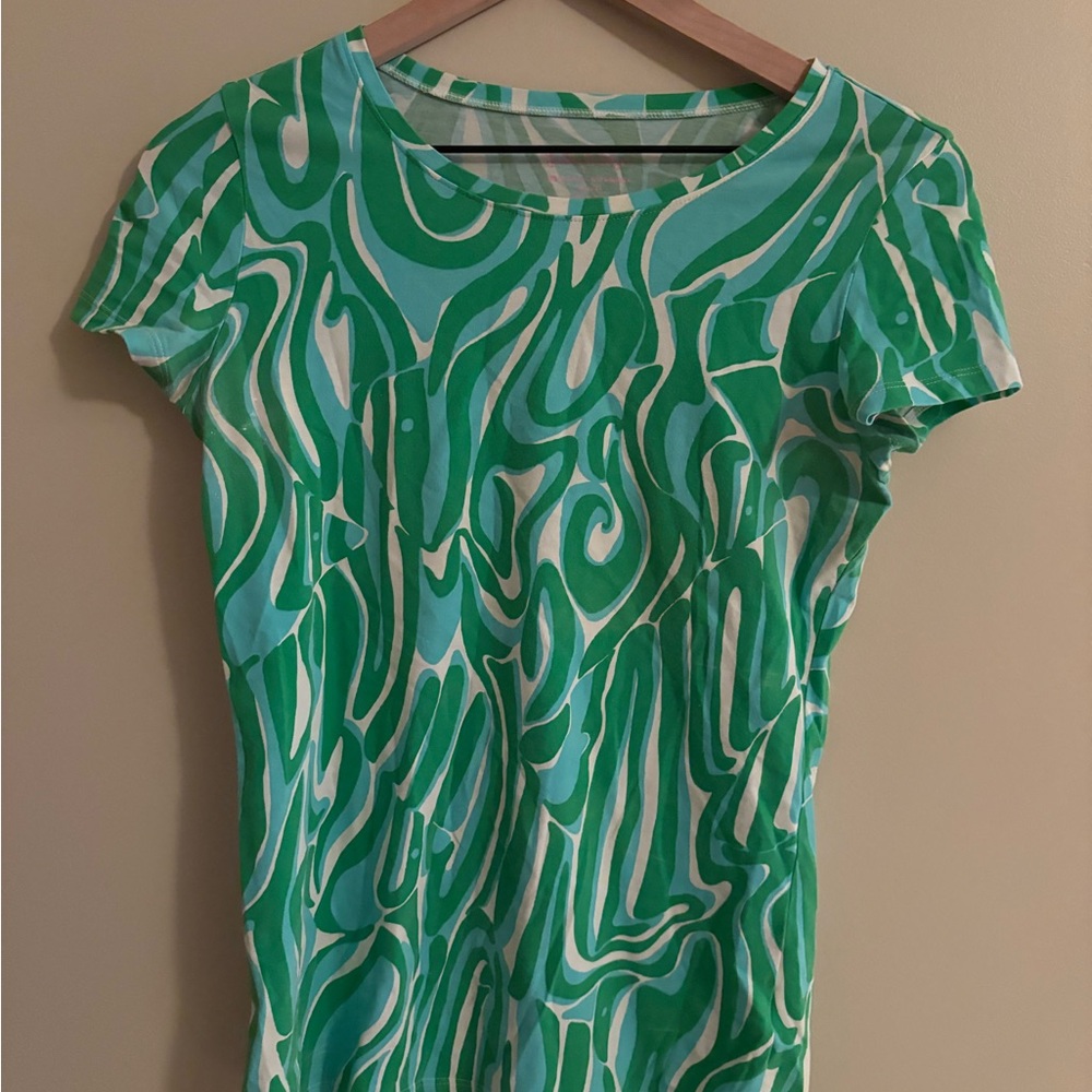 Lilly Pulitzer Green Patterned Women's Top